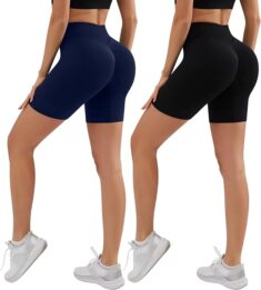 YADIFEN Damen Radlerhose Kurz im 2er Pack