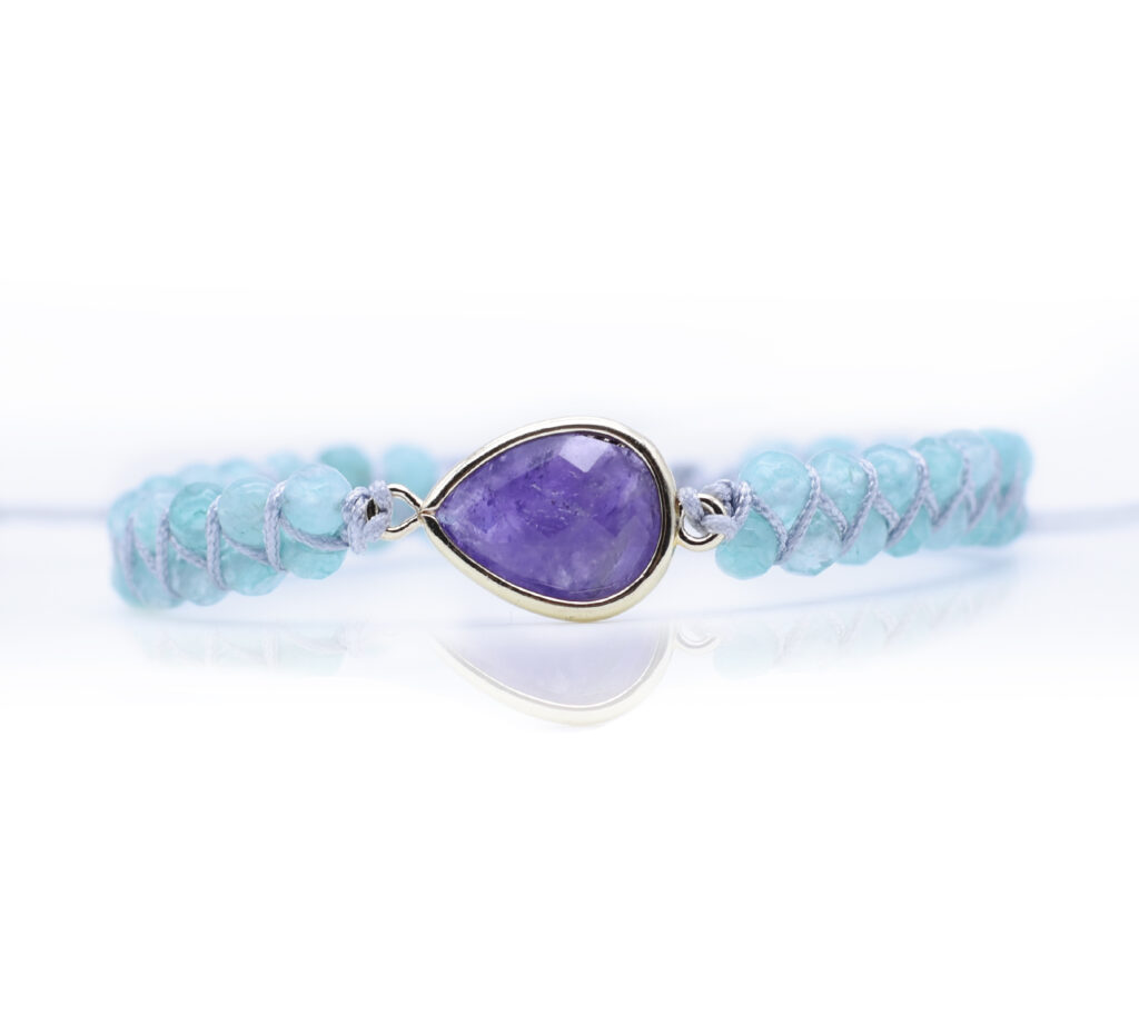 Frauen-Damen Handgefertigte Perlenarmband, Wassertropfen Geschenkarmband