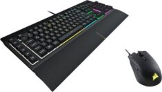 Corsair »K55 RGB PRO QWERTZ+ HARPOON RGB PRO Gaming-Bundle (DE)« Tastatur- und Maus-Set