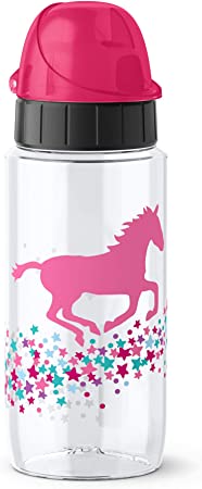 Emsa 518302 Drink2Go Tritan Trinkflasche | 0,5 Liter | Pink Horse