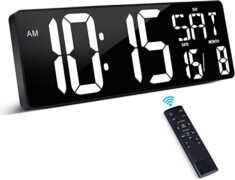 XREXS Wanduhr Digital Groß mit Fernbedienung
