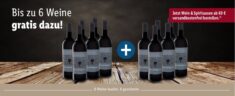 Lidl Weinaktion: Bis zu 6 Flaschen Wein gratis dazu beim Kauf von 6 Flaschen!