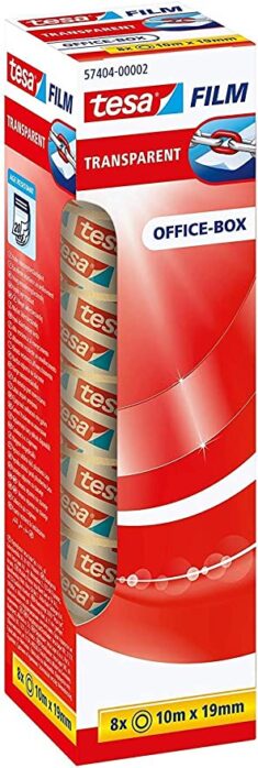 tesafilm transparentes Klebeband 10 m x 19 mm – 8er Pack