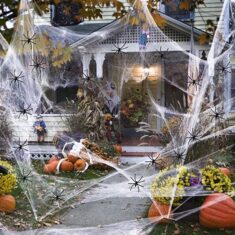 150g Halloween Spinnennetz und 30 Spinnen