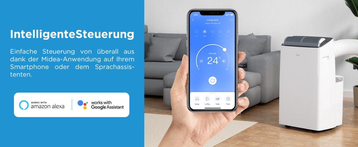 Midea Mobiles Klimagerät Real Cool 35 temp