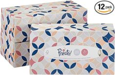 Presto! 3-lagige Papiertaschentücher-Boxen, 12er Pack (12 x 90 Tücher)