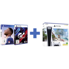Sony Playstation® 5 Disc-Edition inkl. PS5 Gran Turismo 7, PS4 FIFA 22, PS5 Horizon Forbidden West (nur als Download Code enthalten)