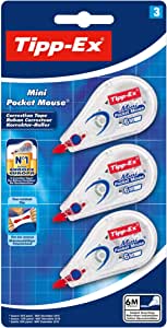 Tipp-Ex Korrekturroller Mini Pocket Mouse, 6m x 5mm, 3er Pack