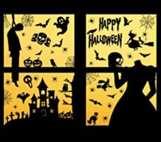 grußelige Halloween Fensteraufkleber