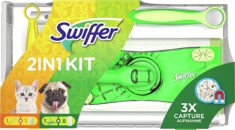 Swiffer Staubmagnet (Bodenstarter + 8 Tücher + Staubmagnet + 1 Tuch) Staubwedel ideal gegen Staub, Tierhaare & Allergene