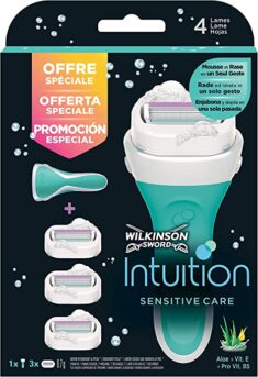 WILKINSON SWORD – Intuition Sensitive Care für Frauen | Rasiergriff + 3 Klingen