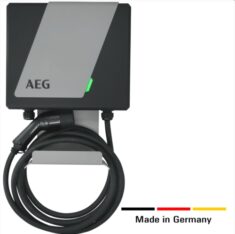 Wallbox 11 KW AEG ohne FI Schalter, Ladestation 5m Ladekabel mit Typ 2 Stecker