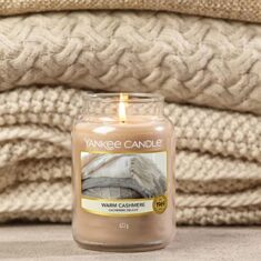 Yankee Candle Duftkerze im Glas (groß) | Warm Cashmere | Brenndauer bis zu 150 Stunden