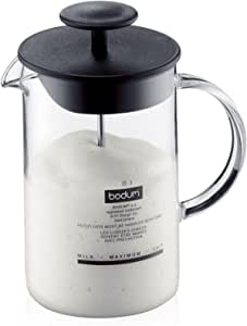 Bodum 1446-01 Milchschäumer mit Glasgriff Latteo