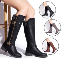 Camfosy Hohe Damen Stiefel in den Größen 37-42