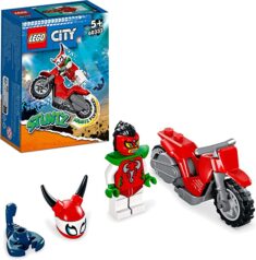 LEGO 60332 City Stuntz Skorpion-Stuntbike, Set mit Motorrad und Minifigur