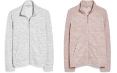 C&A Damen Strickjacke Fleece Melange:Meliert Slim Fit