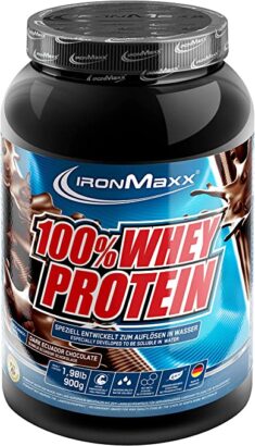 IronMaxx 100% Whey Protein Pulver Molke Dark Ecuador Chocolate 900g