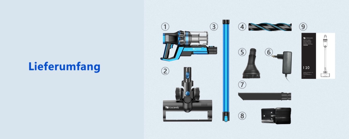Proscenic I10 Akku Staubsauger, 6-in-1 Staubsauger mit 30KPa Saugleistung 5 deal 2023 01 15 um 08.45.15