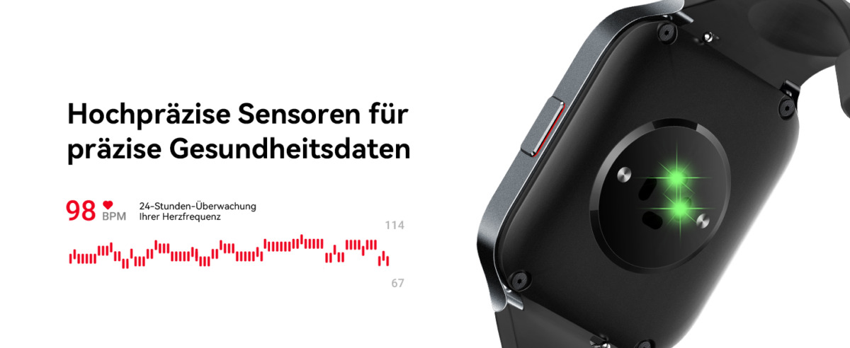 Smartwatch für Damen und Herren, 1.78" AMOLED Bildschirm mit 100+ Sportmodi, 12-tägige Akkulaufzeit 21 2dac0468 d341 4811 8621 64195a9b3a3f. CR001464600 PT0 SX1464 V1