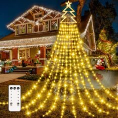 Abverkauf- 3.8m x10 Vorhänge Weihnachtsbeleuchtung Außen, 420LED Lichterkette