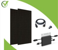 Balkonkraftwerk 740Wp Solaranlage JA-Solar Fullblack 370 WP PV-Module Hoymiles