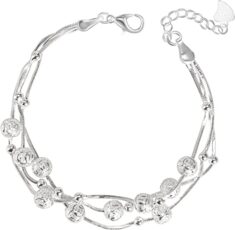 Drei Leben und Drei Welten Armband Damen Silber 925