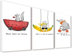 Kinderzimmer Deko Wandbilder, 3-tlg