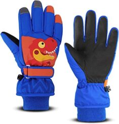 LUPATDY Winter Handschuhe für Kinder mit Dinosaurier Muster