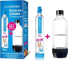 SodaStream ReservePack- mit PET Flasche (1 CO2-Zylinder für 60L und 1L PET-Flasche)