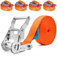 Spanngurte mit Ratsche Zurrgurte 4 Stück 2000kg 6m Spanngurt einteilig 2t Gurte