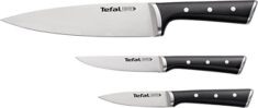 Tefal K2323S Ice Force 3-teiliges Messerset | Schälmesser 9 cm | Chef-Messer 20 cm | Universalmesser 11 cm