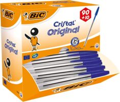 100er Pack BIC Kugelschreiber Set Cristal Original, in Blau