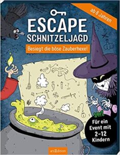 Escape-Schnitzeljagd – Besiegt die böse Zauberhexe!- Für EIN Event mit 2-12 Kindern