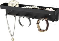 Schlüsselbrett mit Ablage, Schlüsselhalter aus Metall