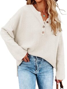 Yageshark Pullover für Damen Oversize