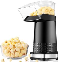 COOCHEER Popcornmaschine 1200W : Heißluft Popcorn Maker für Zuhause