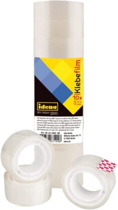 Idena 631040 – Klebefilm, 10 Stück 15 mm x 10 m, transparent