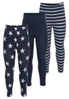 KIDSWORLD Leggings (Packung, 3-tlg) in Uni, mit Ringel oder Sternen