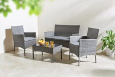 Otto Deal des Tages- KONIFERA Gartenlounge-Set Siena, (7-tlg), 2 Sessel, 1 Bank, Tisch LxB- 70×40 cm inkl. Auflagen
