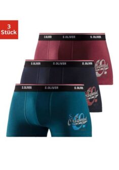 Otto Deal des Tages- s.Oliver Boxershorts (3er-Set) mit Print auf dem Bein