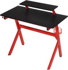 VANSPACE Gaming Schreibtisch 95 x 50 cm, 2-stufig und kompakt