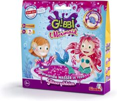 Glibbi Mermaid von Simba, Pulver verwandelt Badewasser in pinken Glitzerschleim