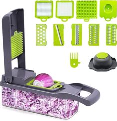 Mandoline Küche Hand,Multifunktions-Gemüseschneider 7 in 1