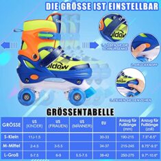 Soldow LED Rollschuhe mit leuchtenden Rädern, Größe M (34-37)