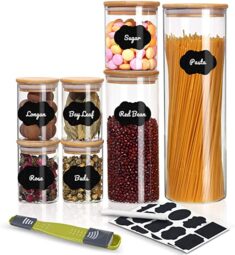 Vorratsgläser mit Deckel (7er)