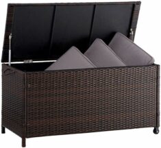 garten gut Auflagenbox Rattan, Polyrattan, braun