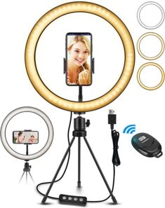 10.2 Selfie Ringleuchte mit Bluetooth Fernbedienung