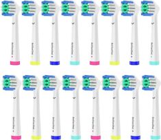 16 Stück Precision Clean Aufsteckbürsten (kompatibel mit elektrischen Zahnbürsten von Oral B)