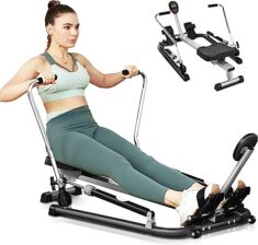 ANCHEER Rudergerät für Zuhause mit 12 Widerstandsstufen & LCD Monitor